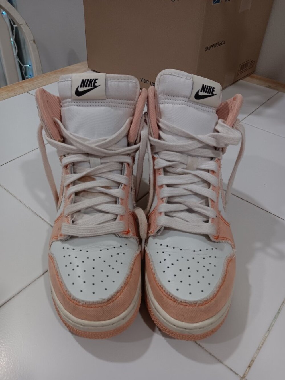 Womans Nike Dunk High 1985 sneakers / arctic orange / Size 8 - Picture 4 of 10